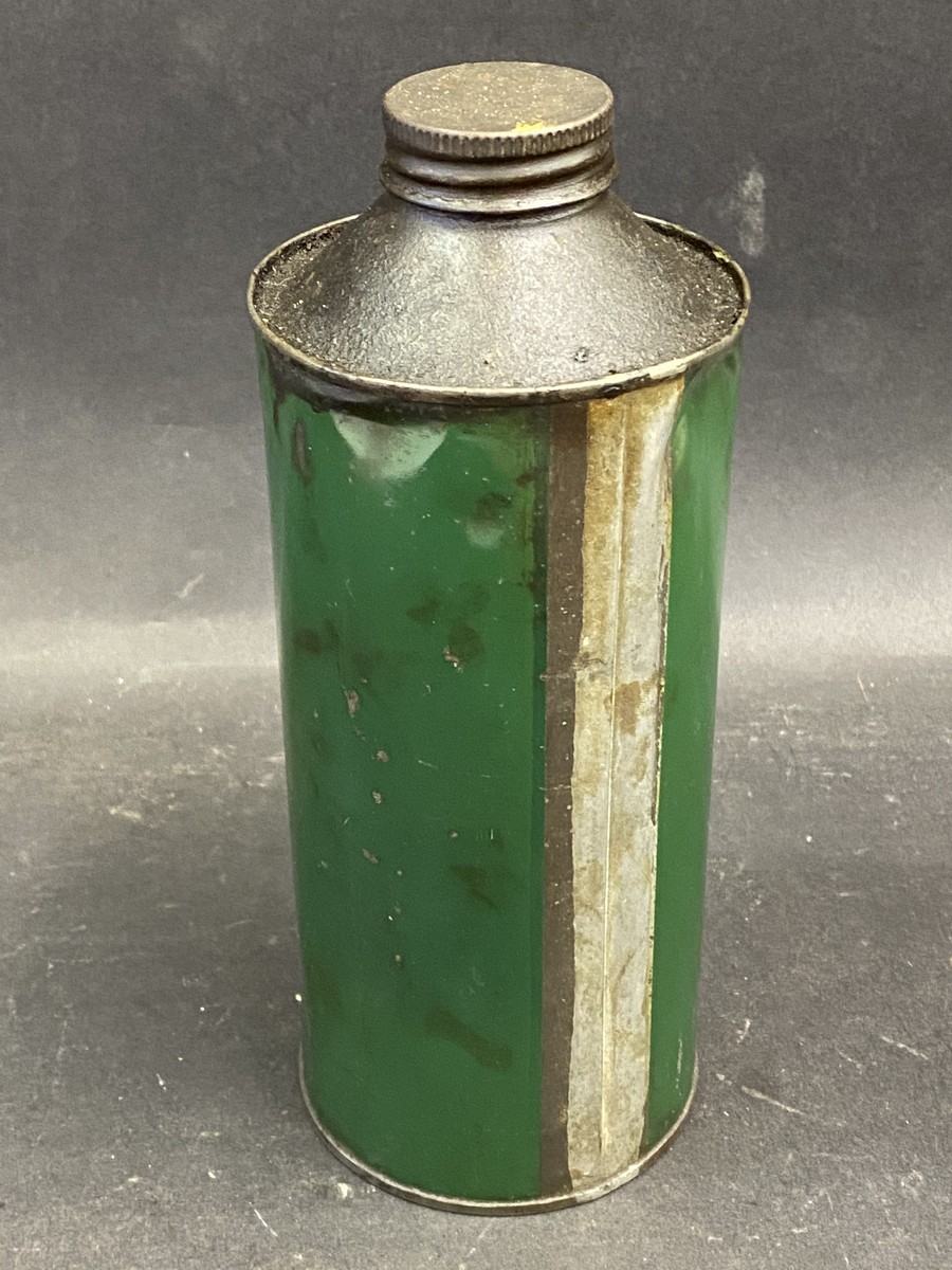 An unusual Wakefield Castraulic Brake Fluid quart can with paper label circa 1940s. - Image 2 of 2