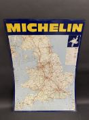A Michelin tin map advertising sign, 25 x 34 1/4".