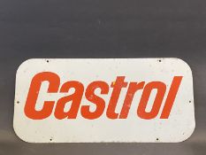 A Castrol double sided tin advertising sign, 23 1/2 x 11".