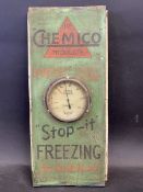 A Chemico 'Stop-it' Freezing for Radiators barometer advertising sign, in original condition, 8 1/