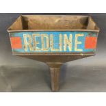 A Redline rectangular embossed funnel, excellent bright colour.