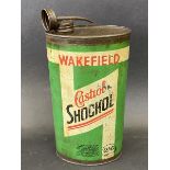 A Wakefield Castrol Shokol oval quart tin.