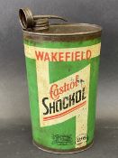 A Wakefield Castrol Shokol oval quart tin.