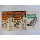 Three early Speedway programmes, Raleigh Rockets and Cradley Heath.