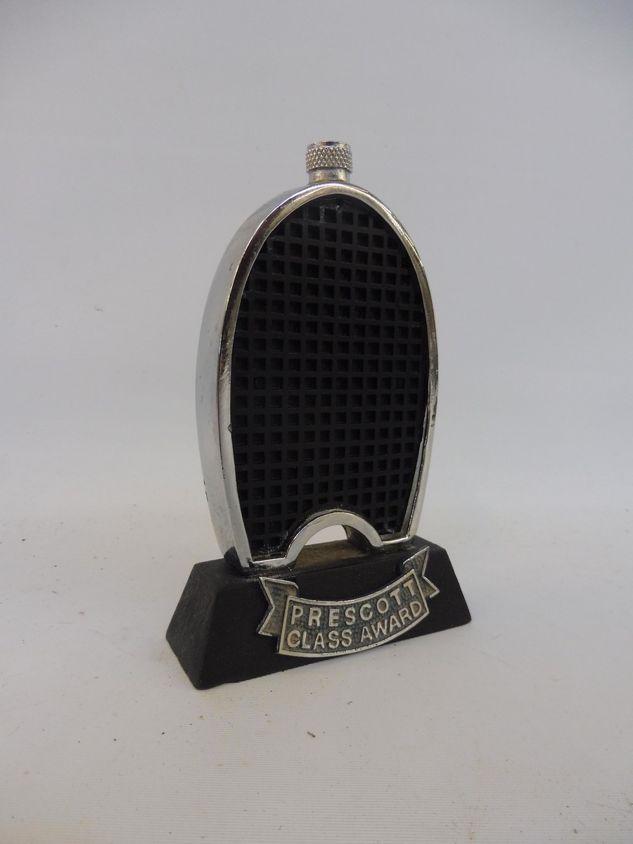 A Prescott class award in the shape of a Bugatti radiator.