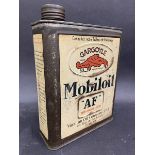 A French Gargoyle Mobiloil 'AF' grade rectangular can.