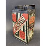 A rare Accordion Flexible Canvas Paint rectangular quart can, in good condition.