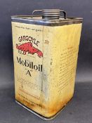 A Gargoyle Mobiloil 'A' grade square gallon can.