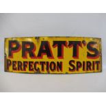 A Pratt's Perfection Spirit rectangular enamel sign by Bruton of Palmers Green, 52 x 18".