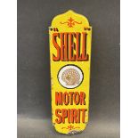 A rare Shell Motor Spirit enamel finger plate in very good condition, 3 1/4 x 10 3/4".