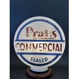 A Pratts Commerical 'Sealed' glass petrol pump globe in original condition.