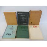 A selection of manuals including a 1950 onwards Rover workshop manual, a Daimler 2 1/2 litre V8