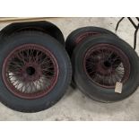 A set of five 18" wire wheels.