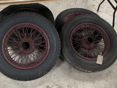 A set of five 18" wire wheels.
