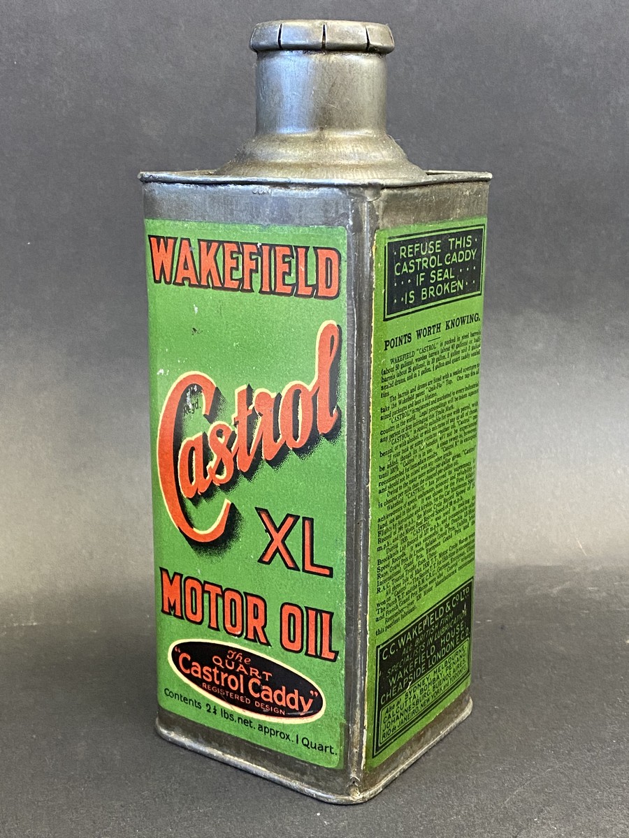A Wakefield Castrol XL Motor Oil quart caddy of excellent bright colour.