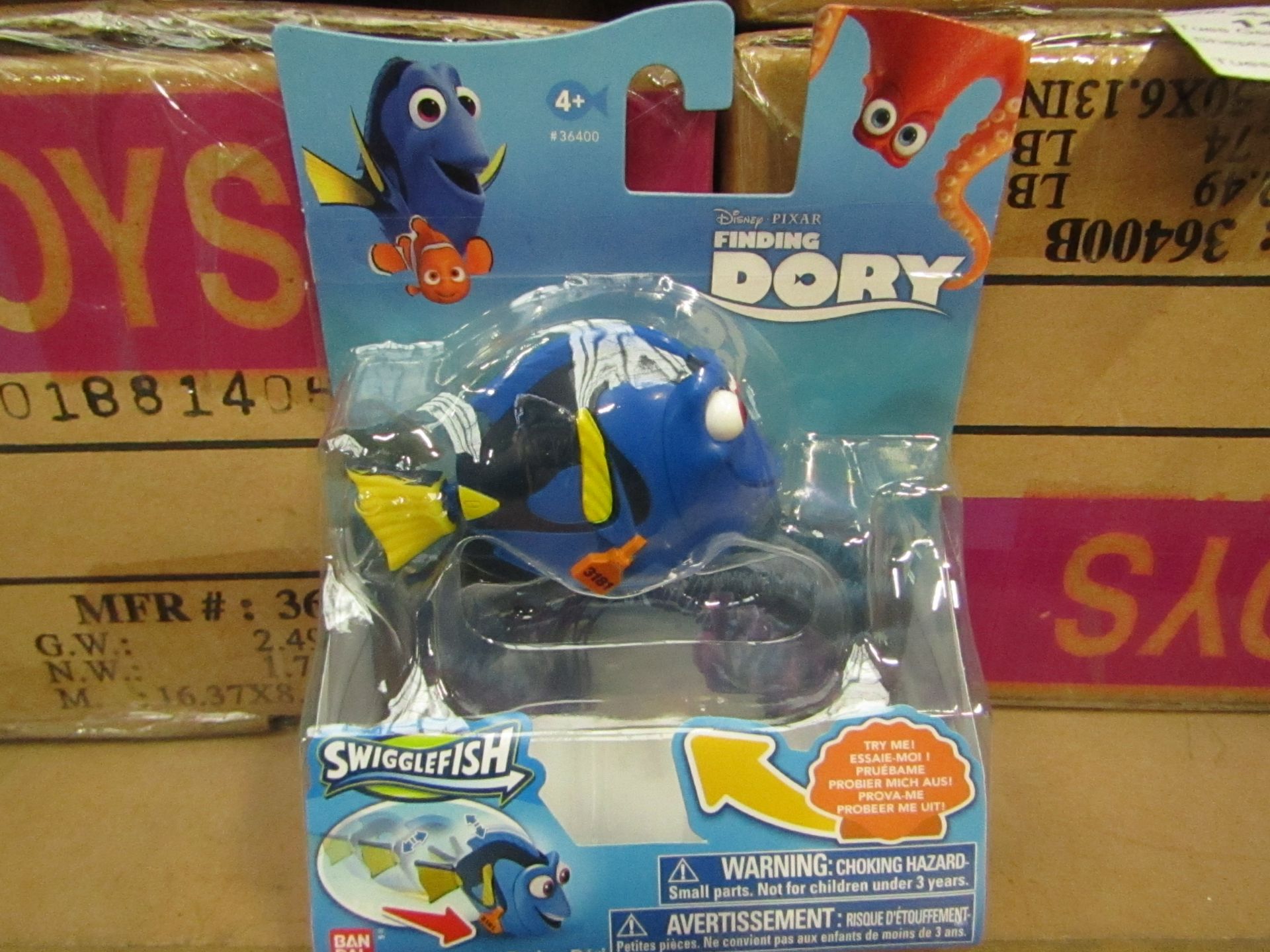 12x Finding Dory swiggle fish, new and boxed.