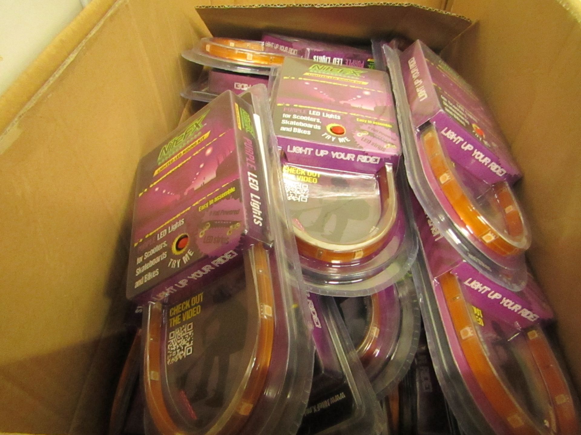 5X NiteFX - Light up LED riding kit (Purple) - Untested, packaged and boxed.