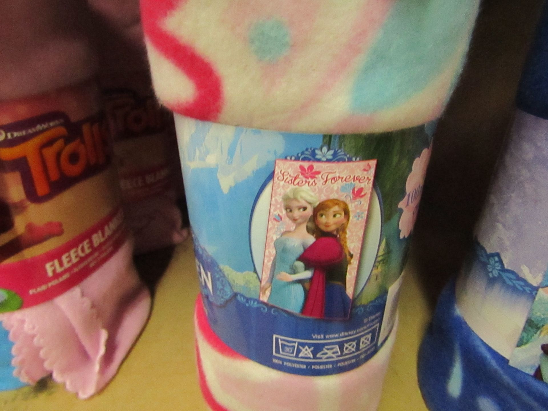 Frozen fleece blanket, new and packaged.