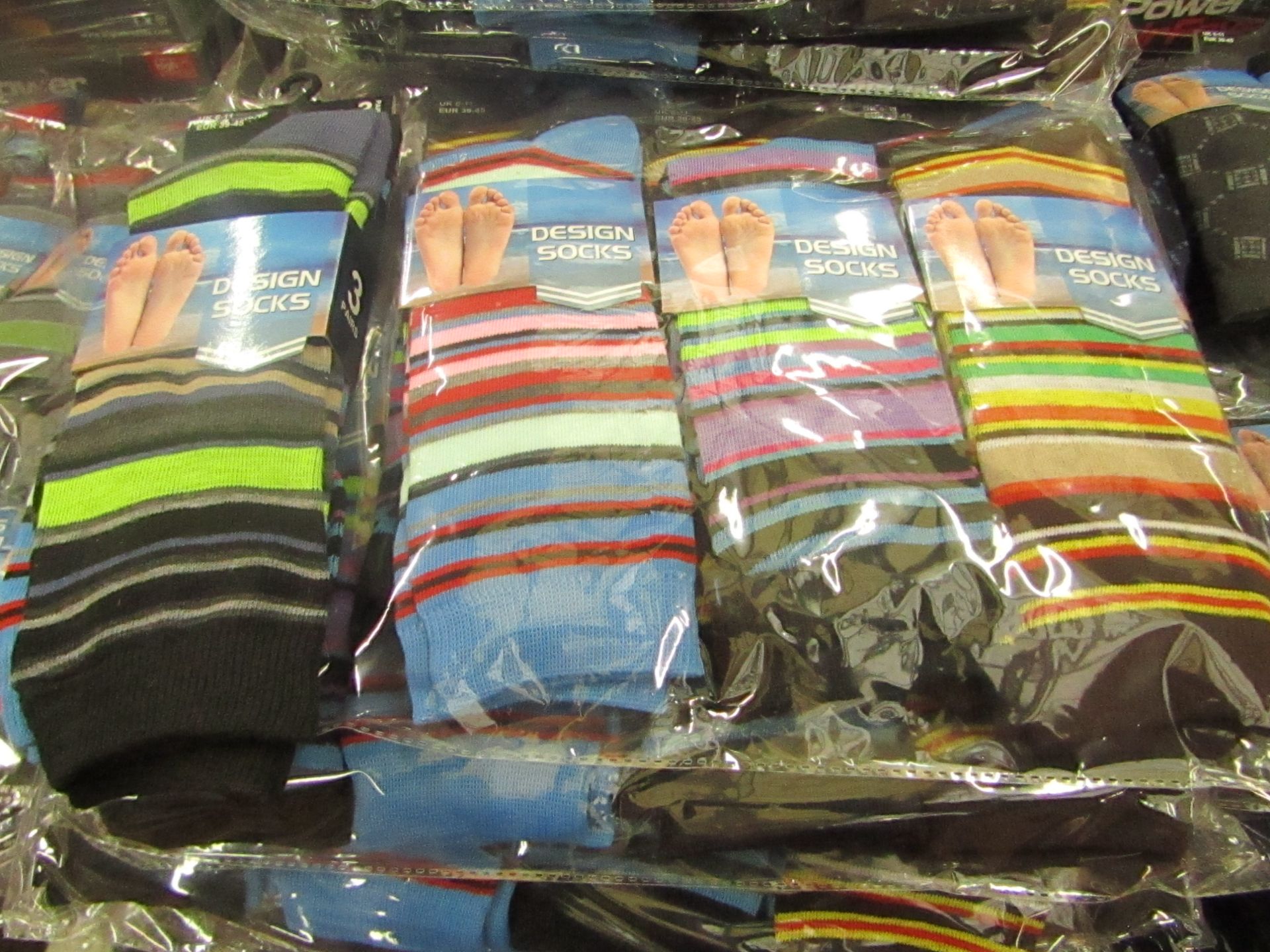 Pack of 12 x  pairs Mens Design Patterned Socks size 6-11 all new in packaging