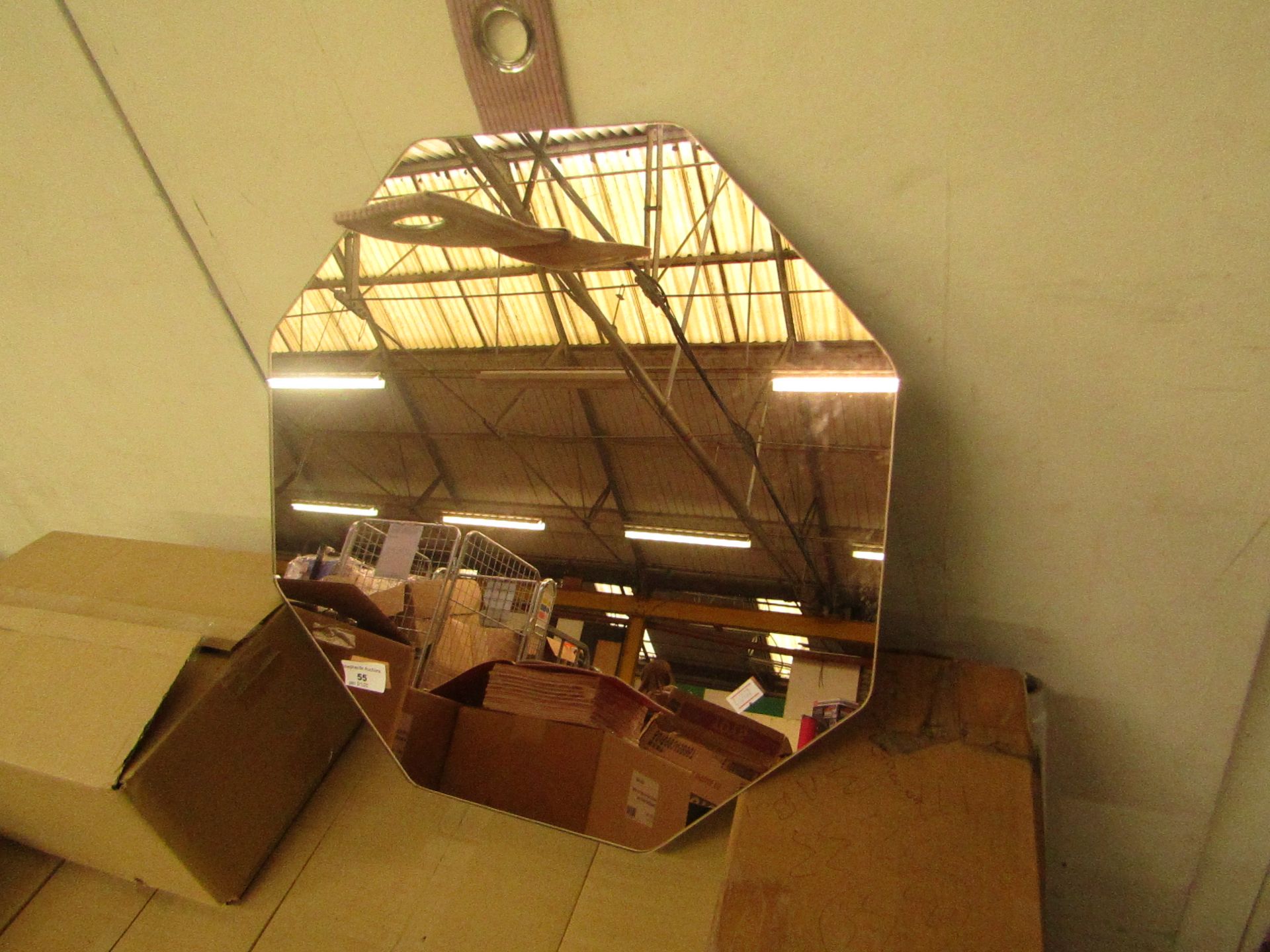 Rose Gold Coloured Octagonal Mirror Sample product.