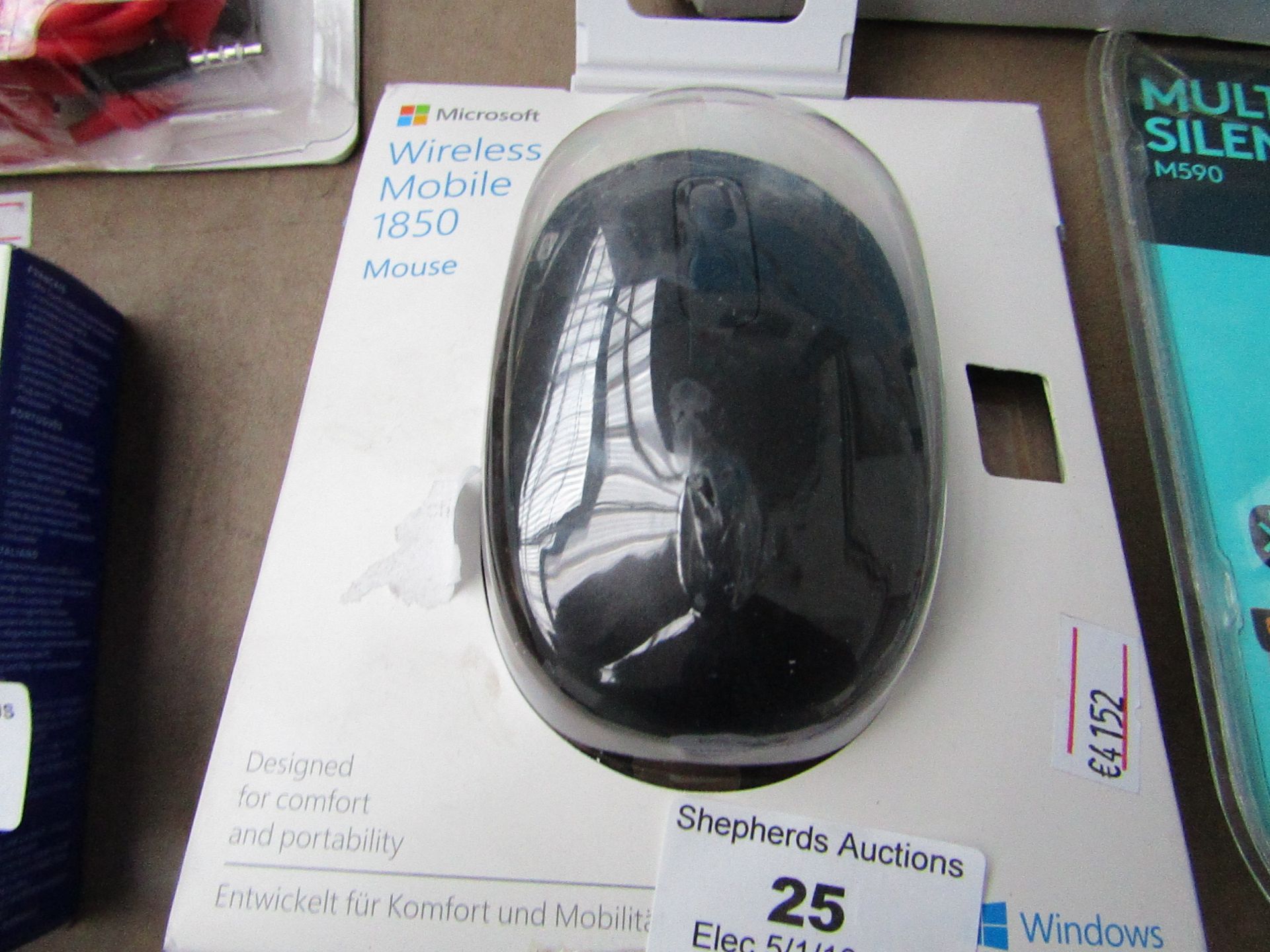 Microsoft - Wireless Mobile 1850 Mouse, in original packaging.