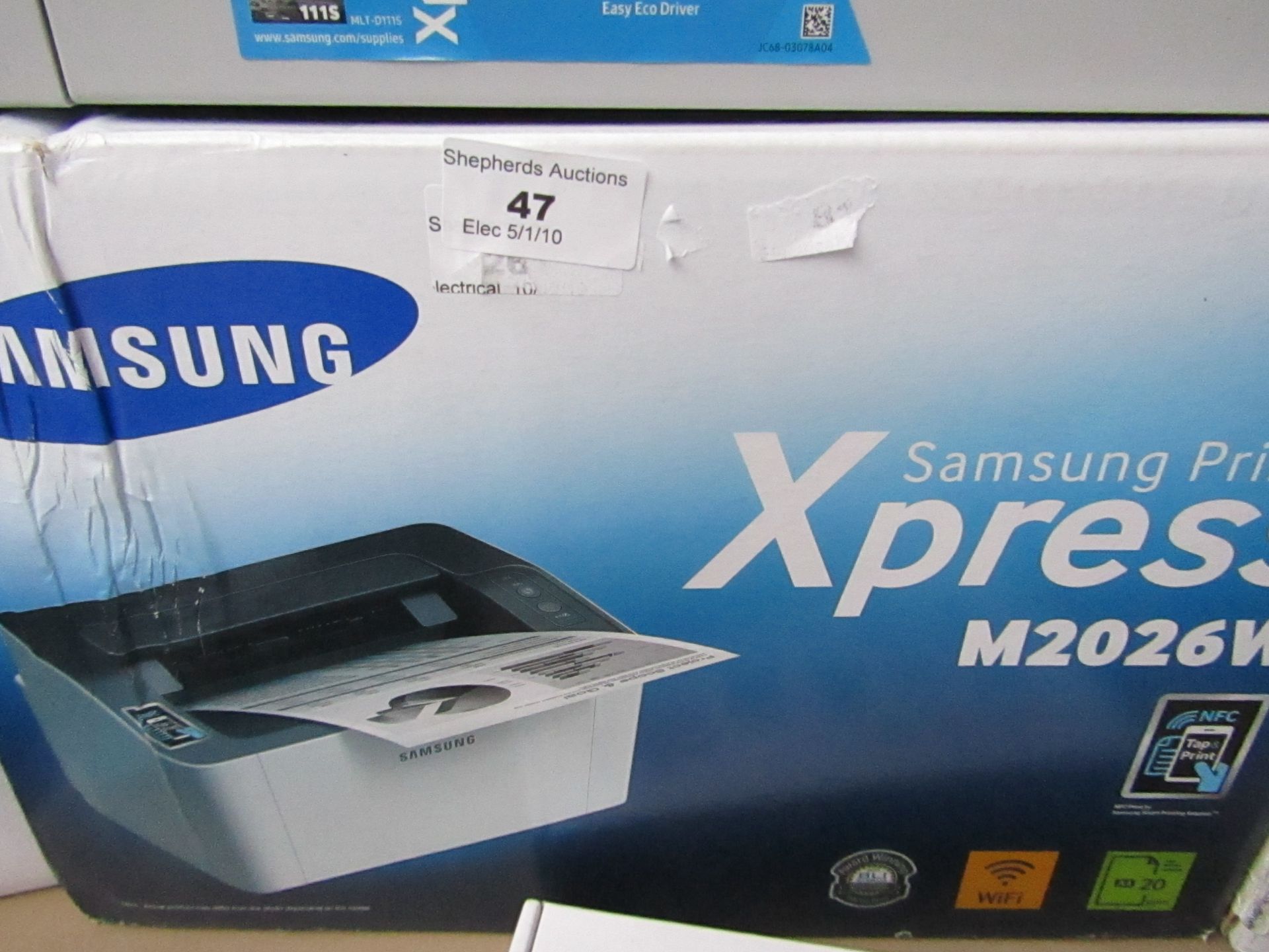 SAMSUNG - Xpress M2026W Printer, untested and boxed.