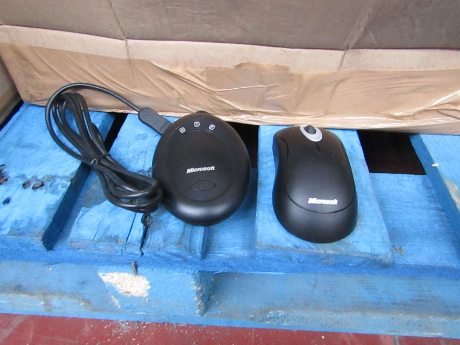 2X Microsoft - Wireless Optical Mouse 2000, packaged.