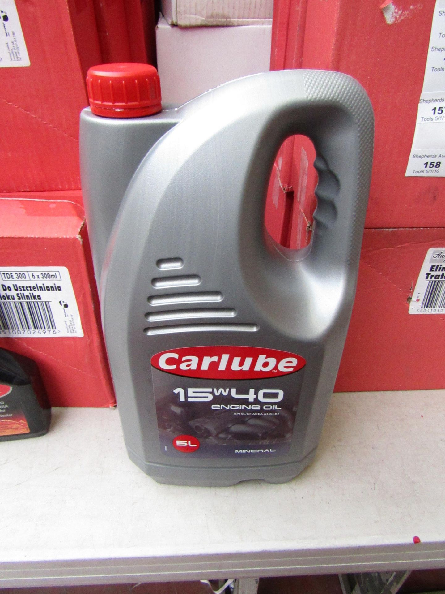 5ltr Bottle of Car Lube 15w 40 Mineral engine oil, new