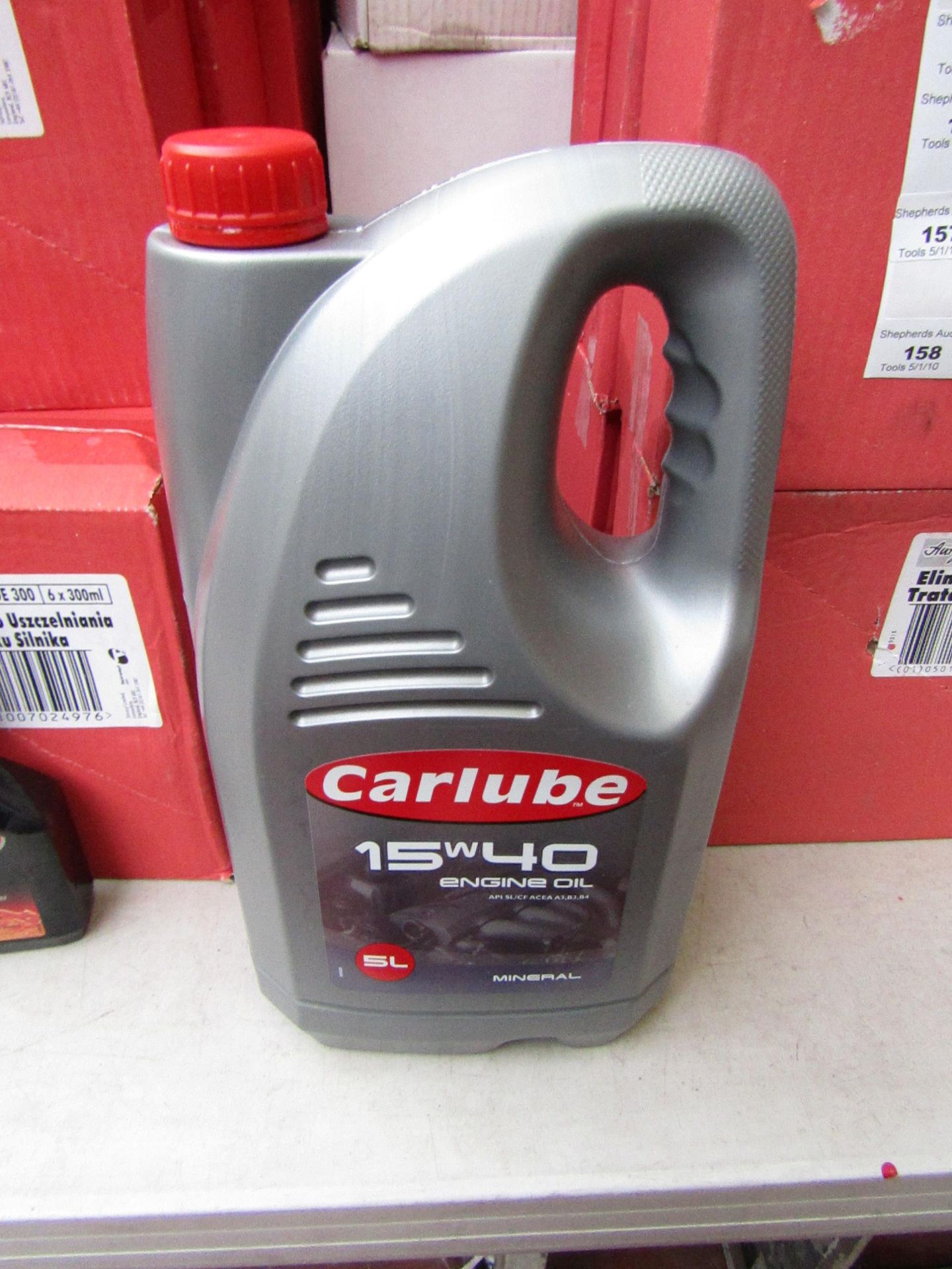 5ltr Bottle of Car Lube 15w 40 Mineral engine oil, new