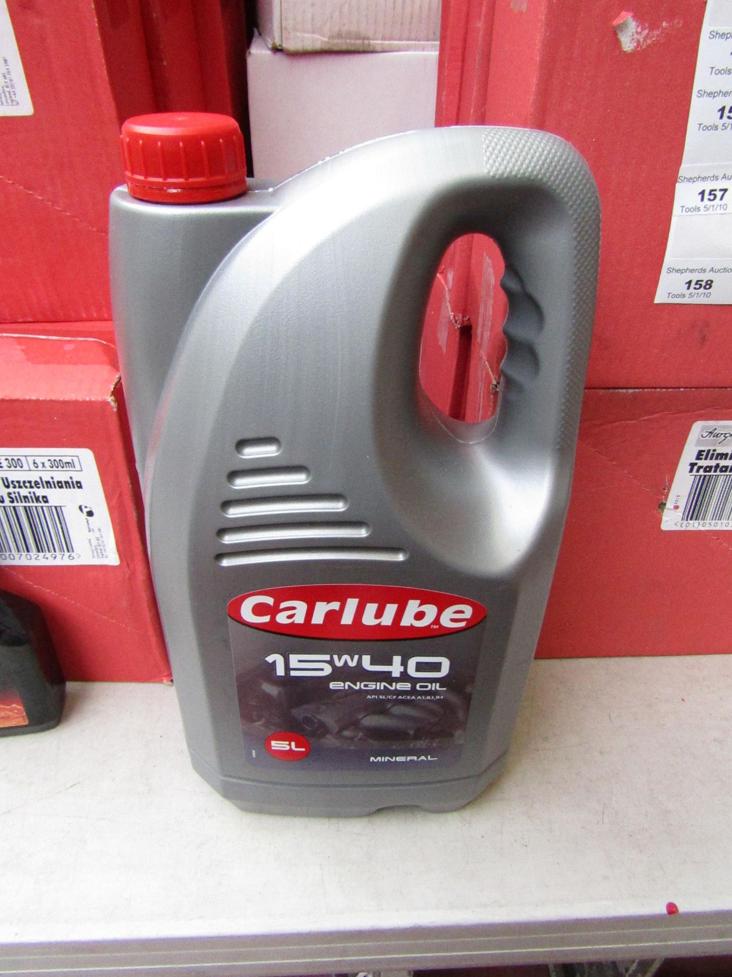 5ltr Bottle of Car Lube 15w 40 Mineral engine oil, new