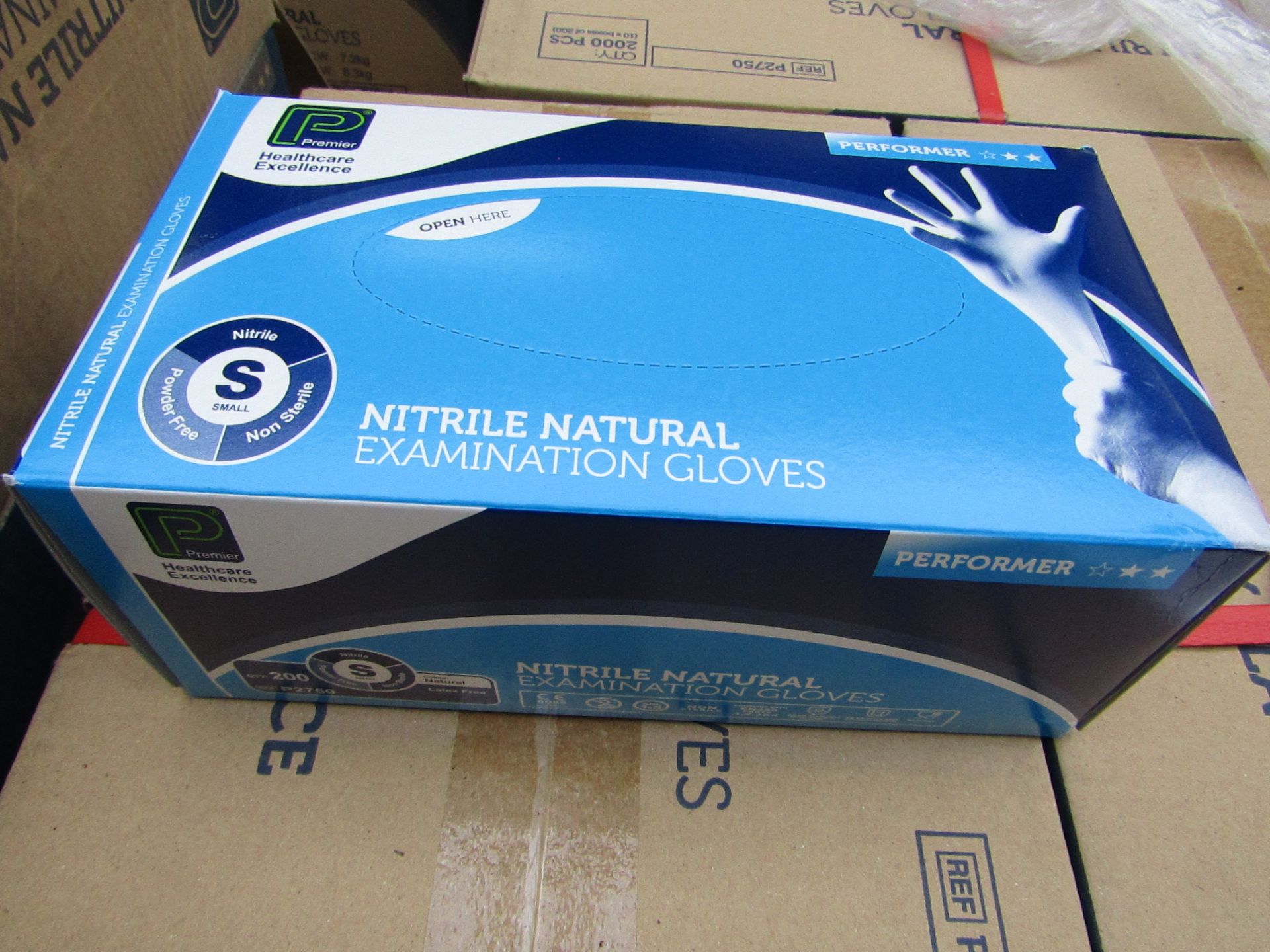 Box of 2000 Nitrile Examination Gloves, new size small