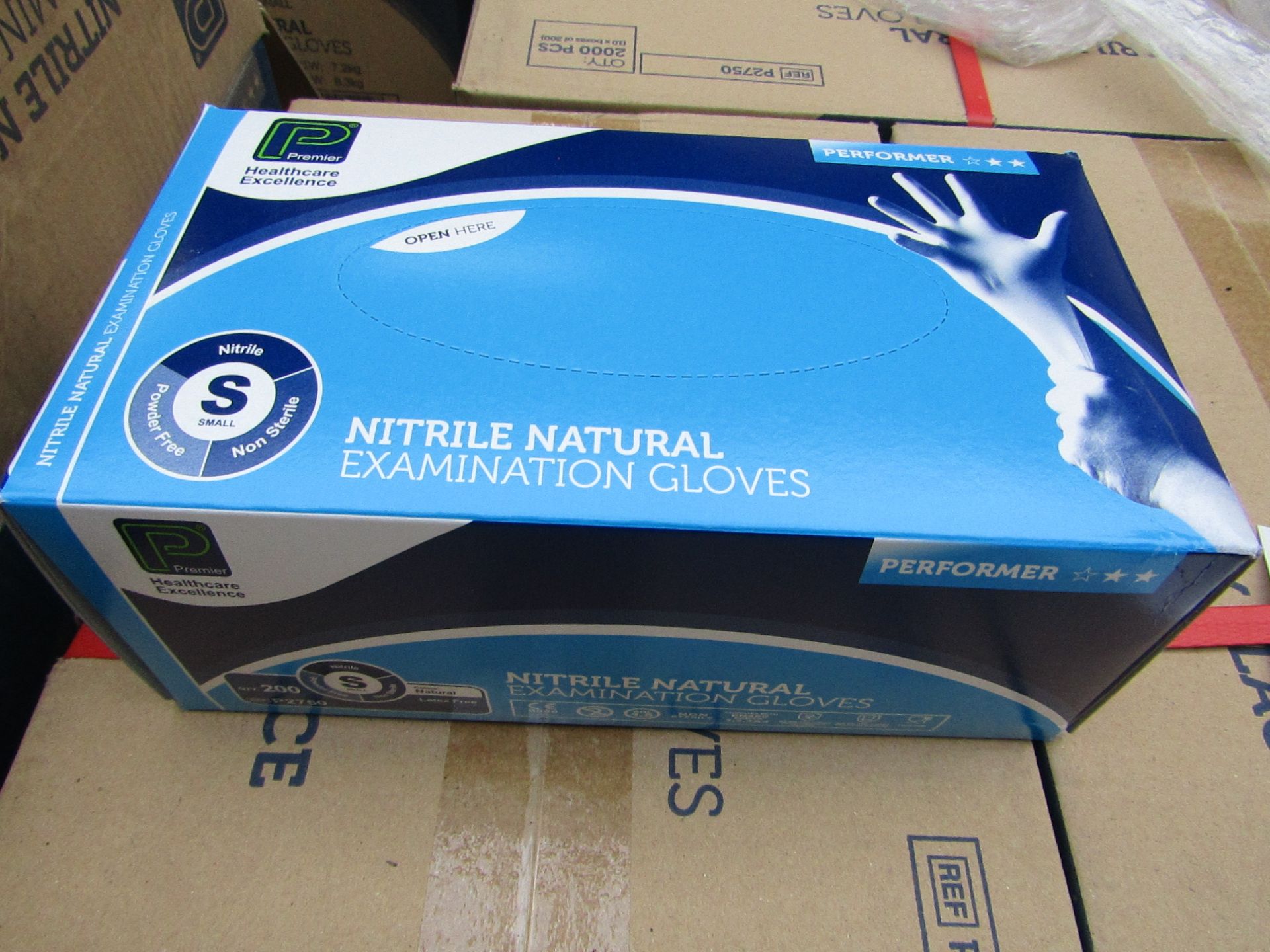 Box of 2000 Nitrile Examination Gloves, new size small