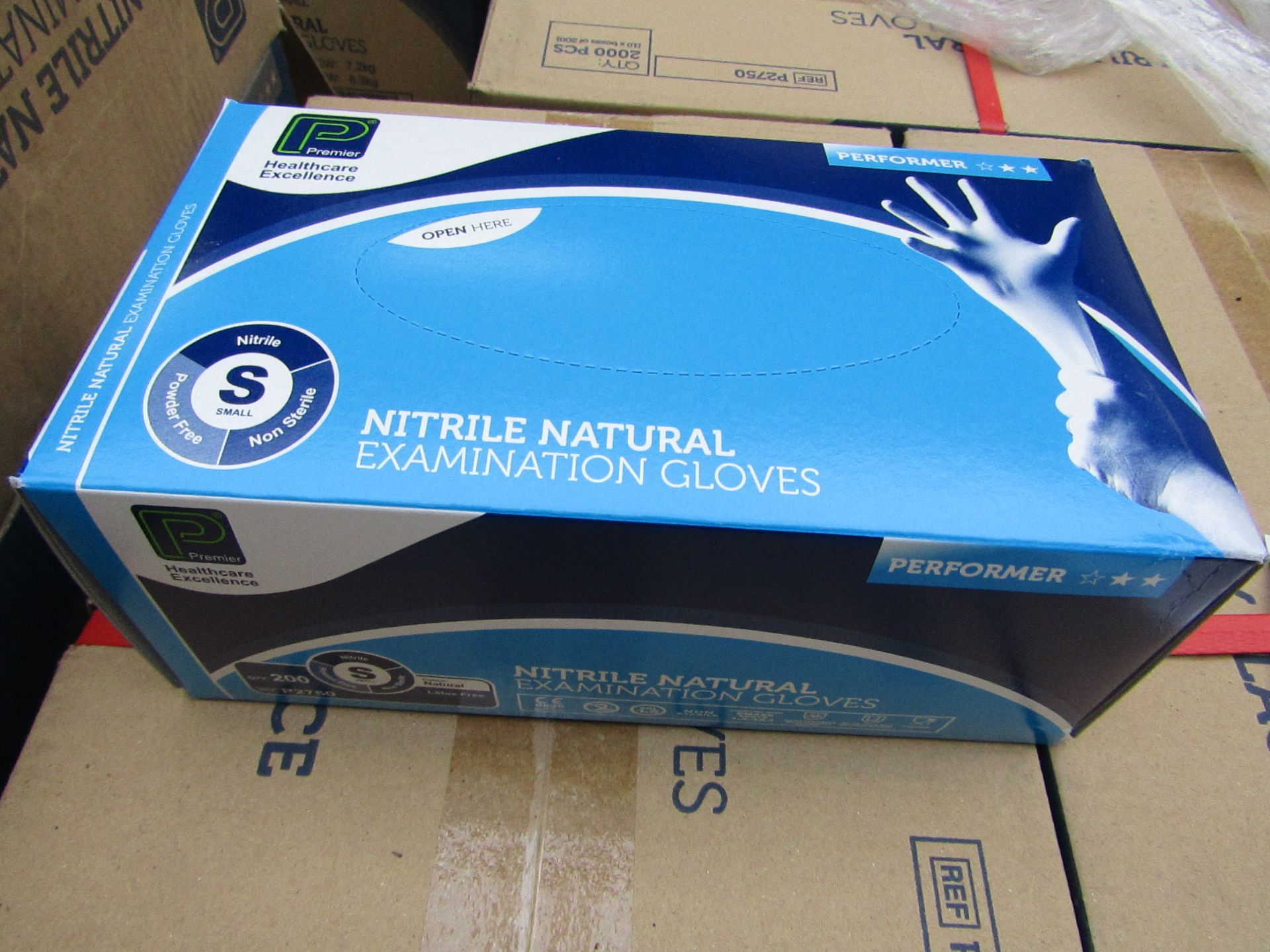 Box of 2000 Nitrile Examination Gloves, new size small