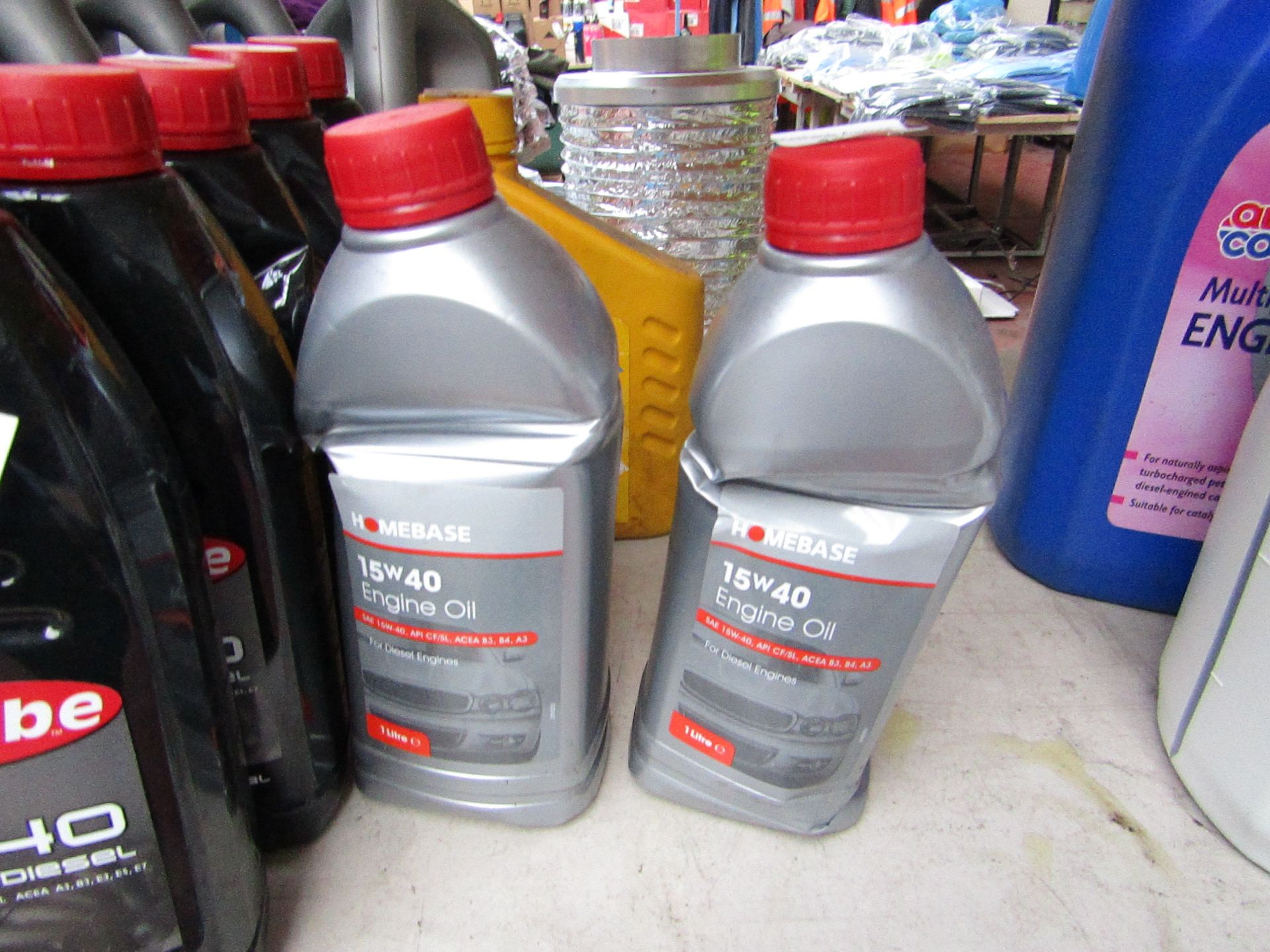 1ltr bottle of Shell Supoer Helix 15w-40 engine oil, new