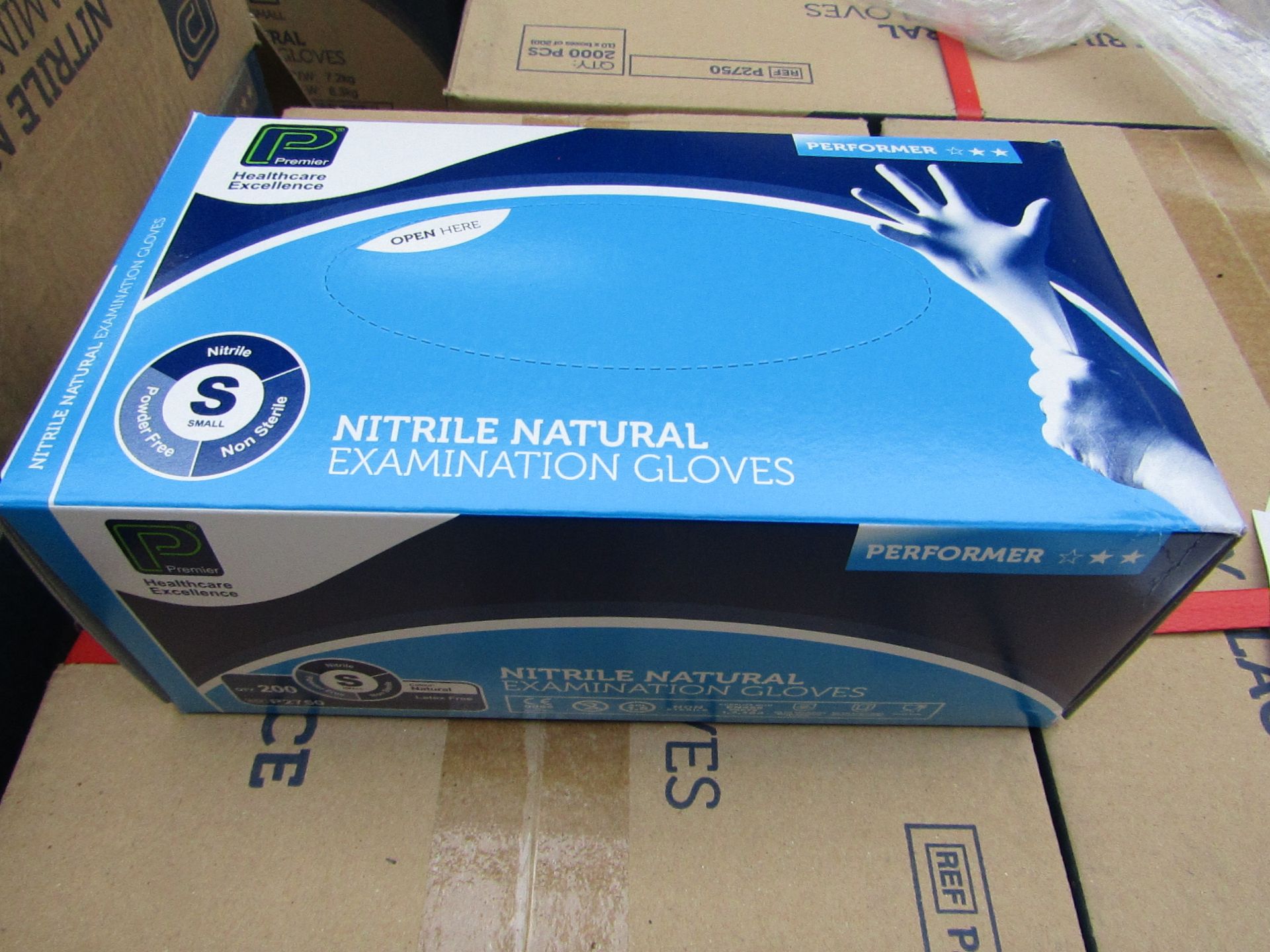 Box of 2000 Nitrile Examination Gloves, new size small