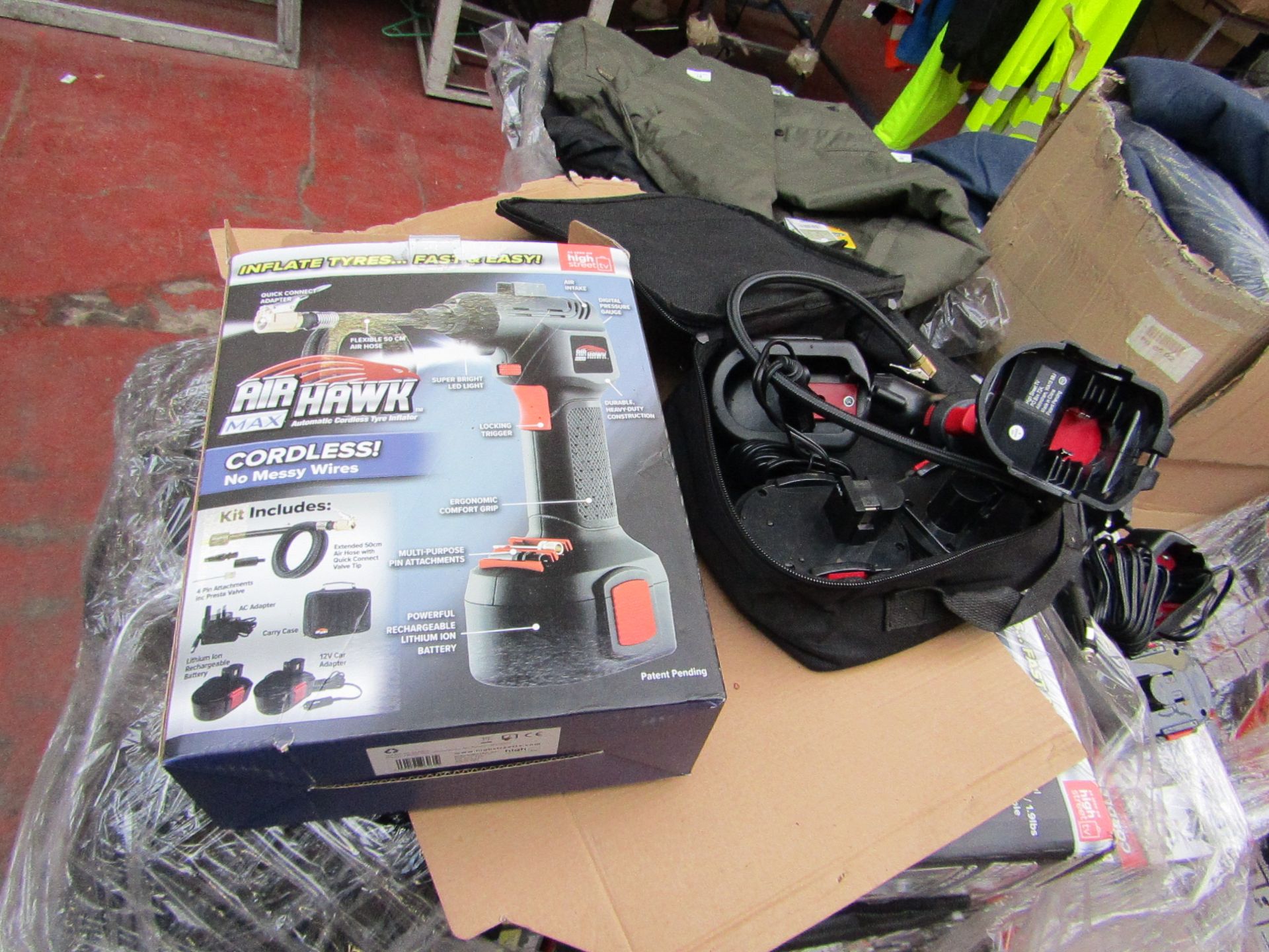 | 1x | Air Hawk Pro Cordless hand held compressor | tested working and boxed | no online re-sale |