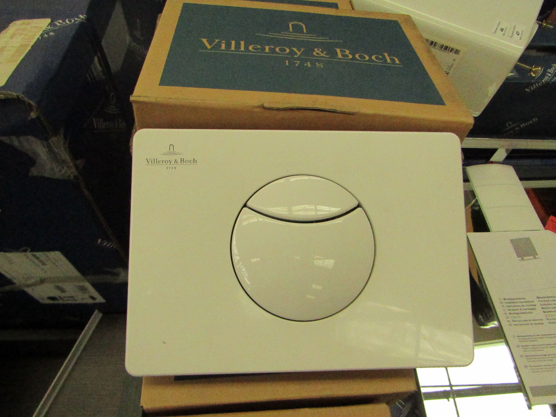 Villeroy and Boch push plate, new and boxed.