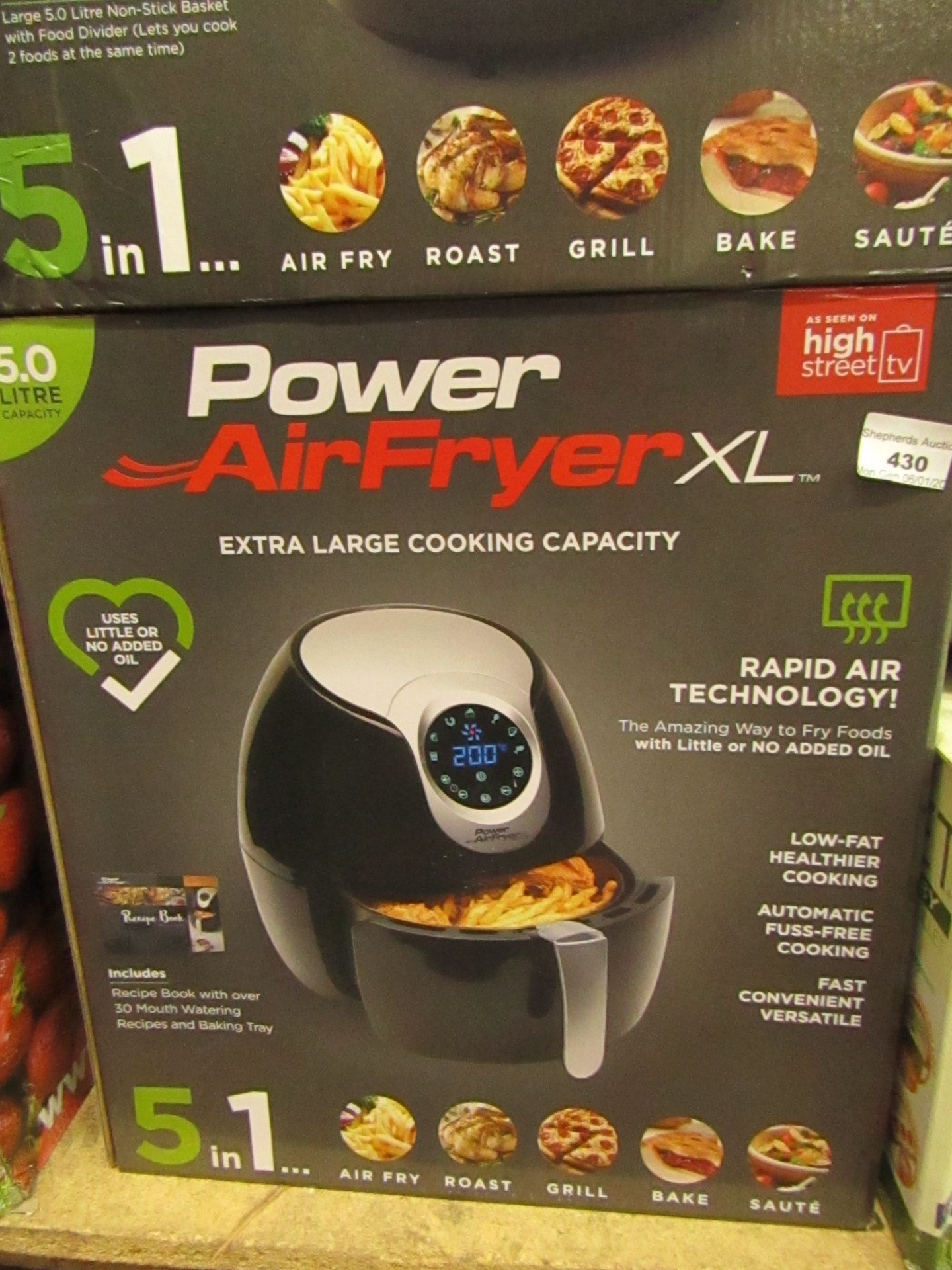 | 1x | Power fryer XL 5ltr | unchecked and boxed | no online re-sale | SKU C5060191466936 | RRP £