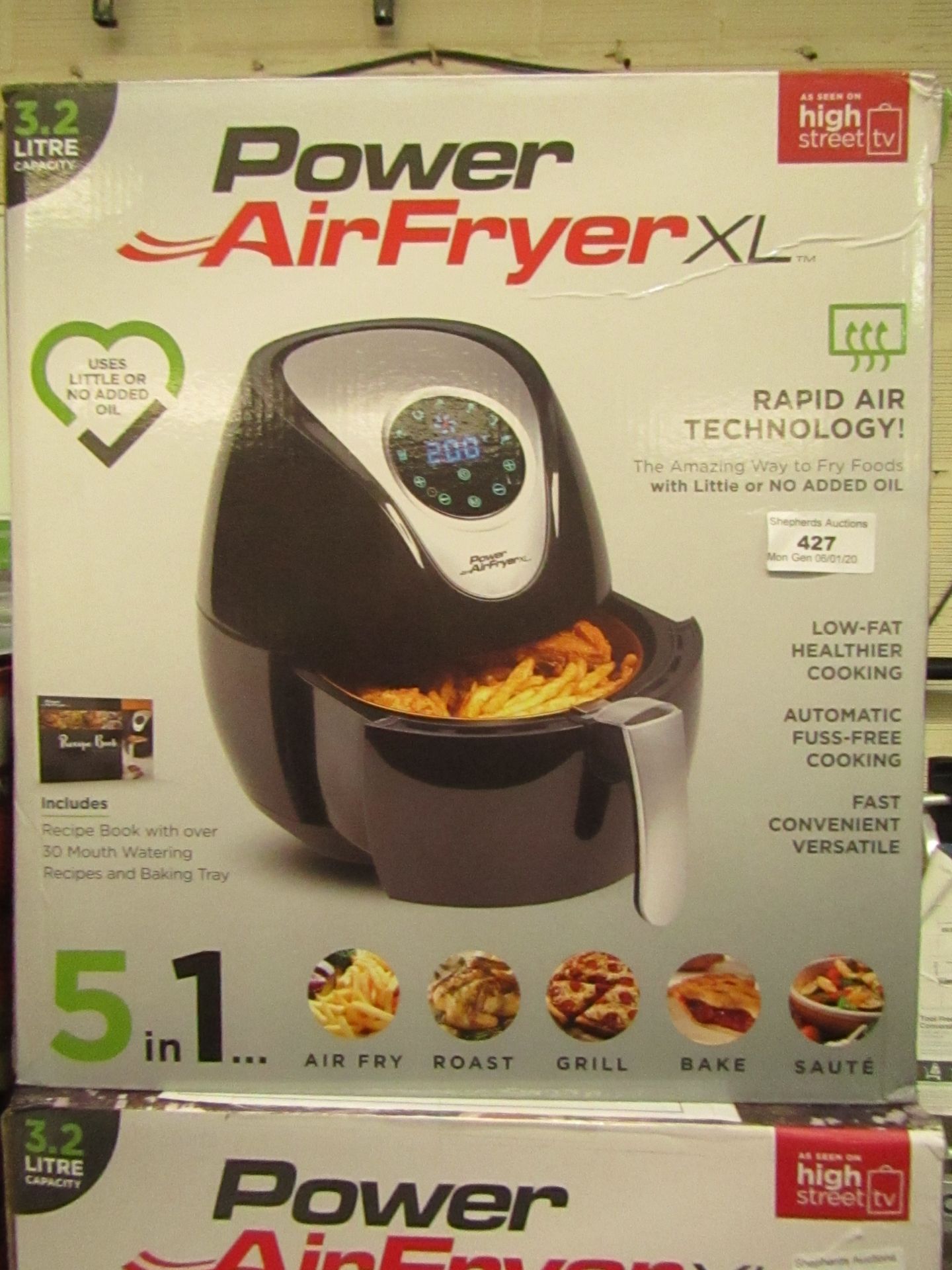 | 1x | Power fryer XL 3.2ltr | unchecked and boxed | no online re-sale | SKU C5060191469838 | RRP £