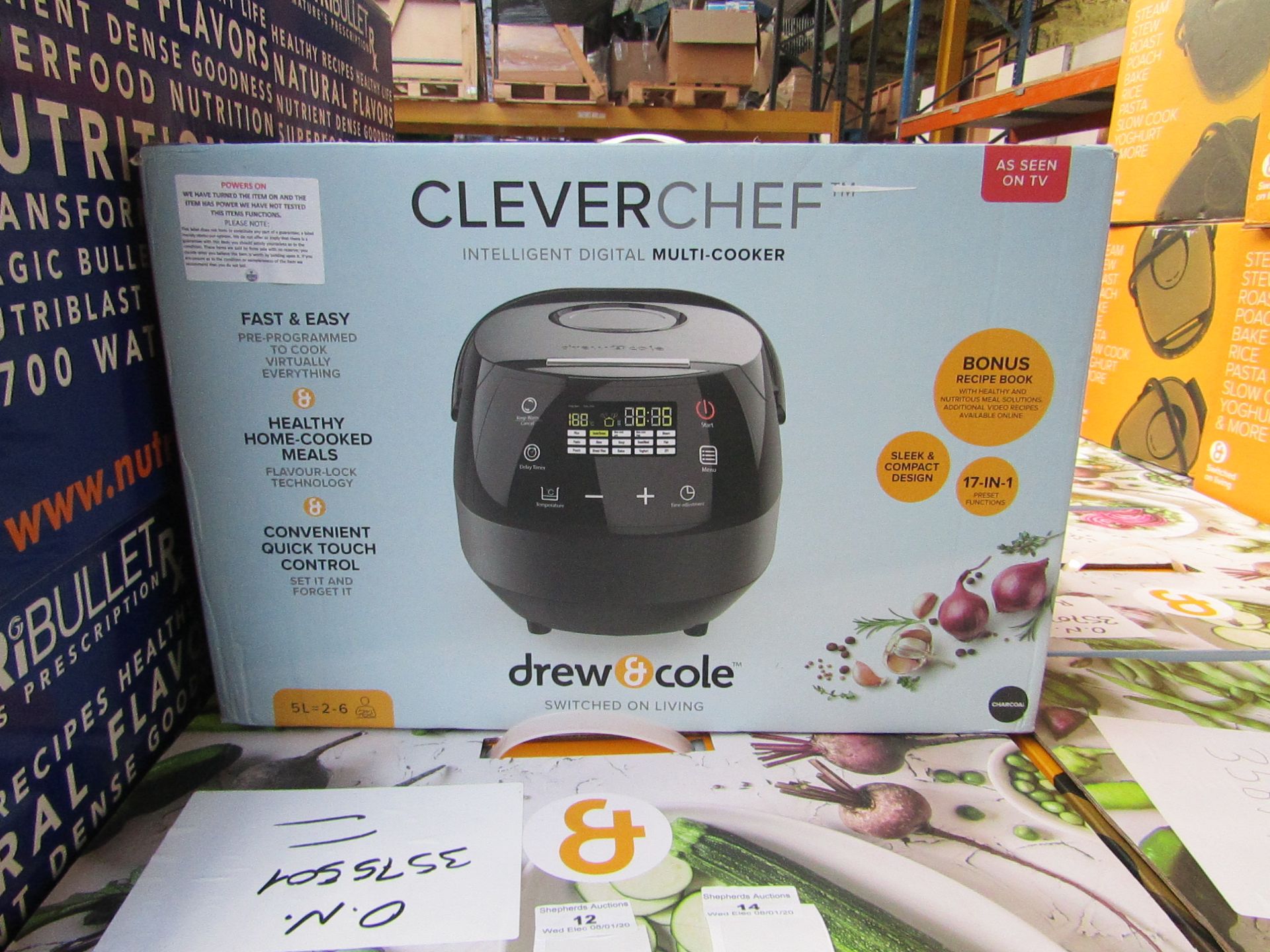 | 1x | Drew and Cole CleverChef | powers on, boxed and unchecked for accessories | no online re-sale