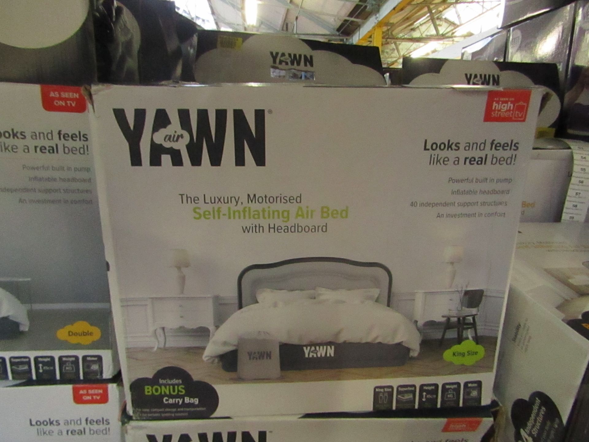 | 1x | yawn air bed/kingsize | unchecked and boxed | no online re-sale | SKU C5060541511538 | RRP £