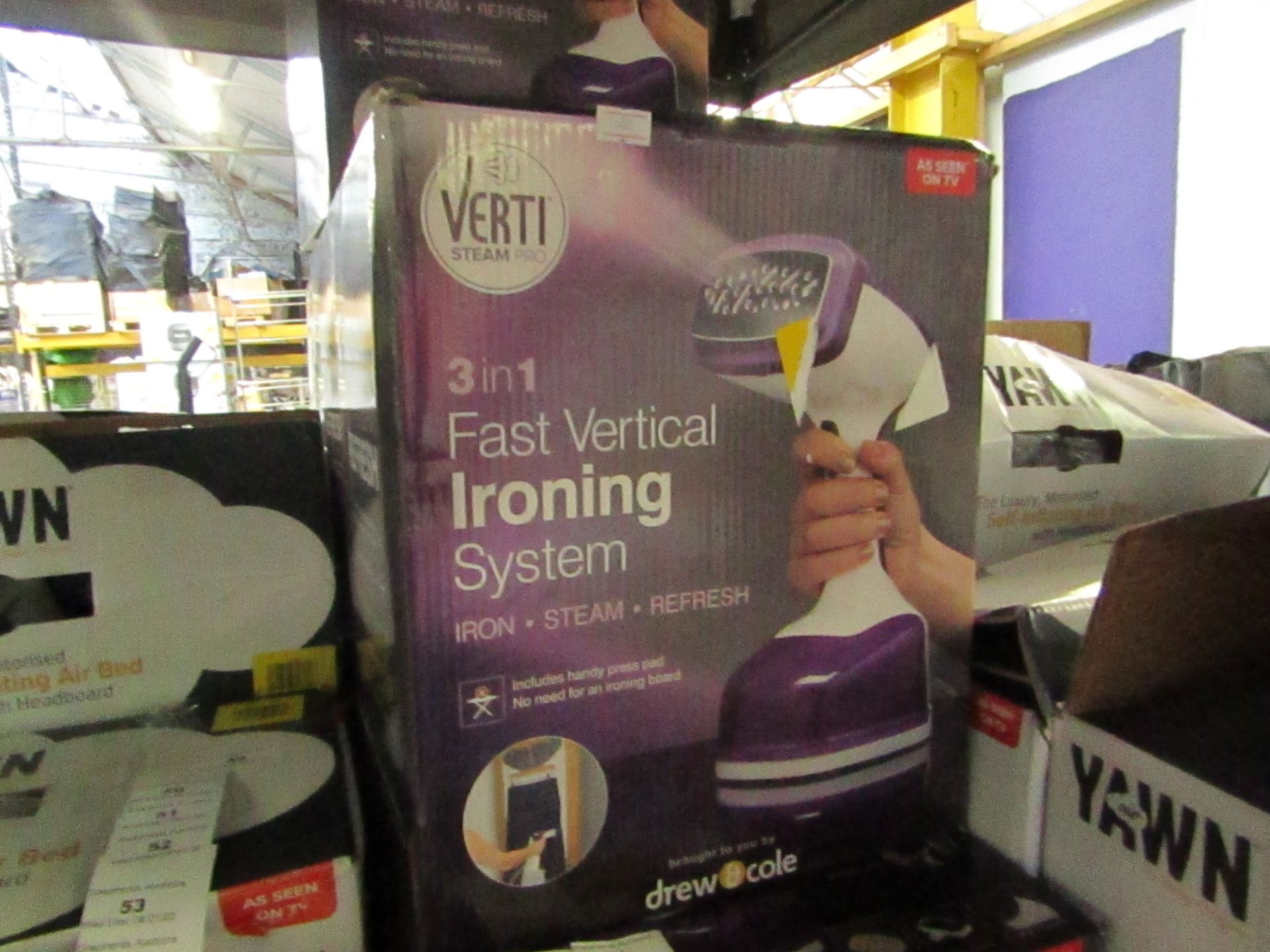 | 1x | verti steam pro - hand held garment steamer 1600W | unchecked and boxed | no online re-sale |