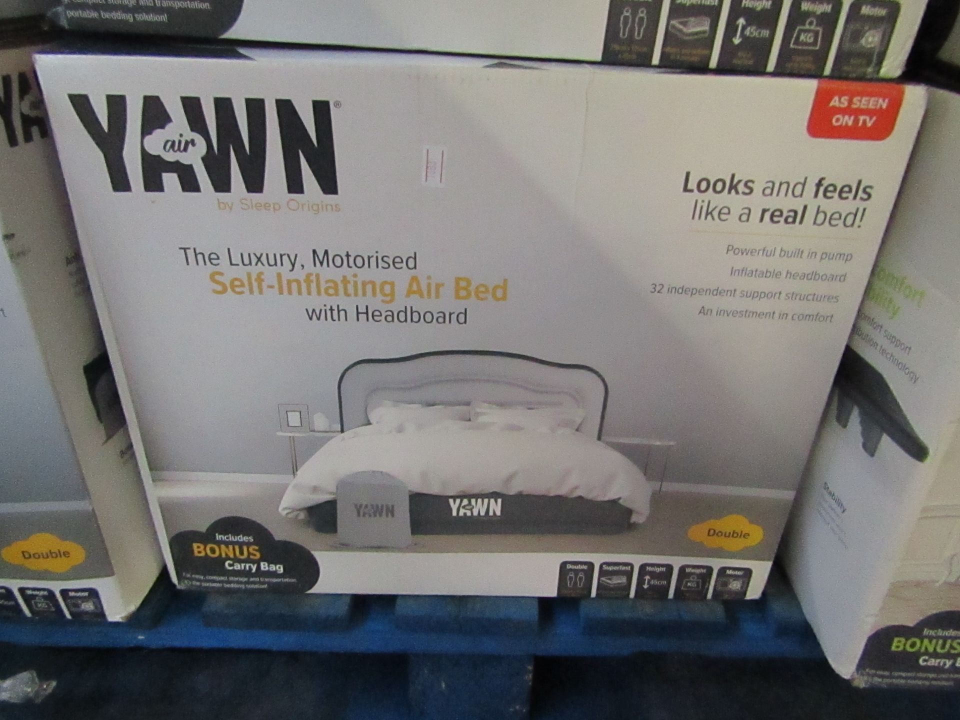 | 1x | yawn air bed/double | unchecked and boxed | no online re-sale | SKU C5060541515666 | RRP £