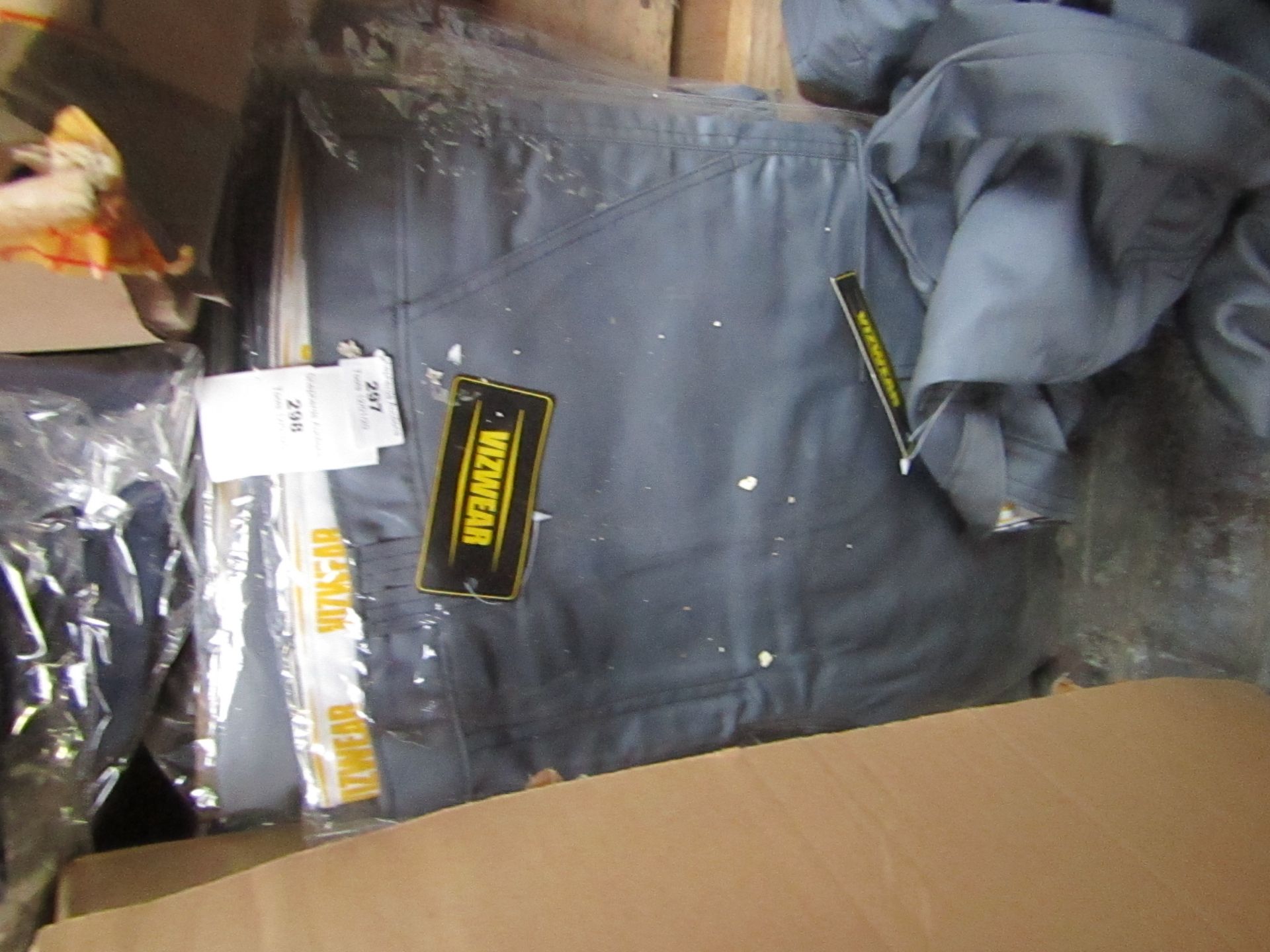 2 x Vizwear action line trousers, size 46R, new and packaged.