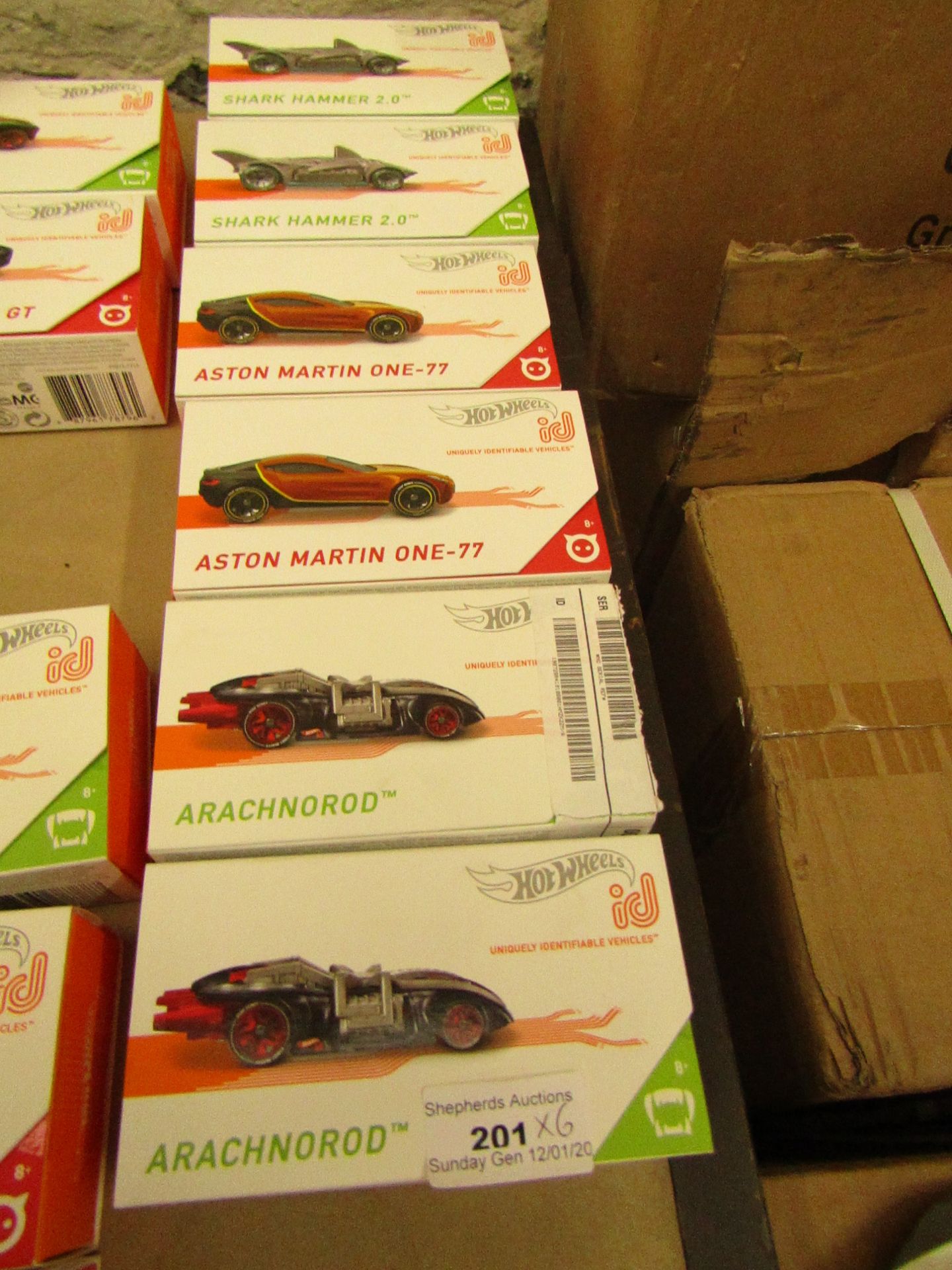 5 x Hot Wheels Toy Cars. New & Boxed. See Image for designs