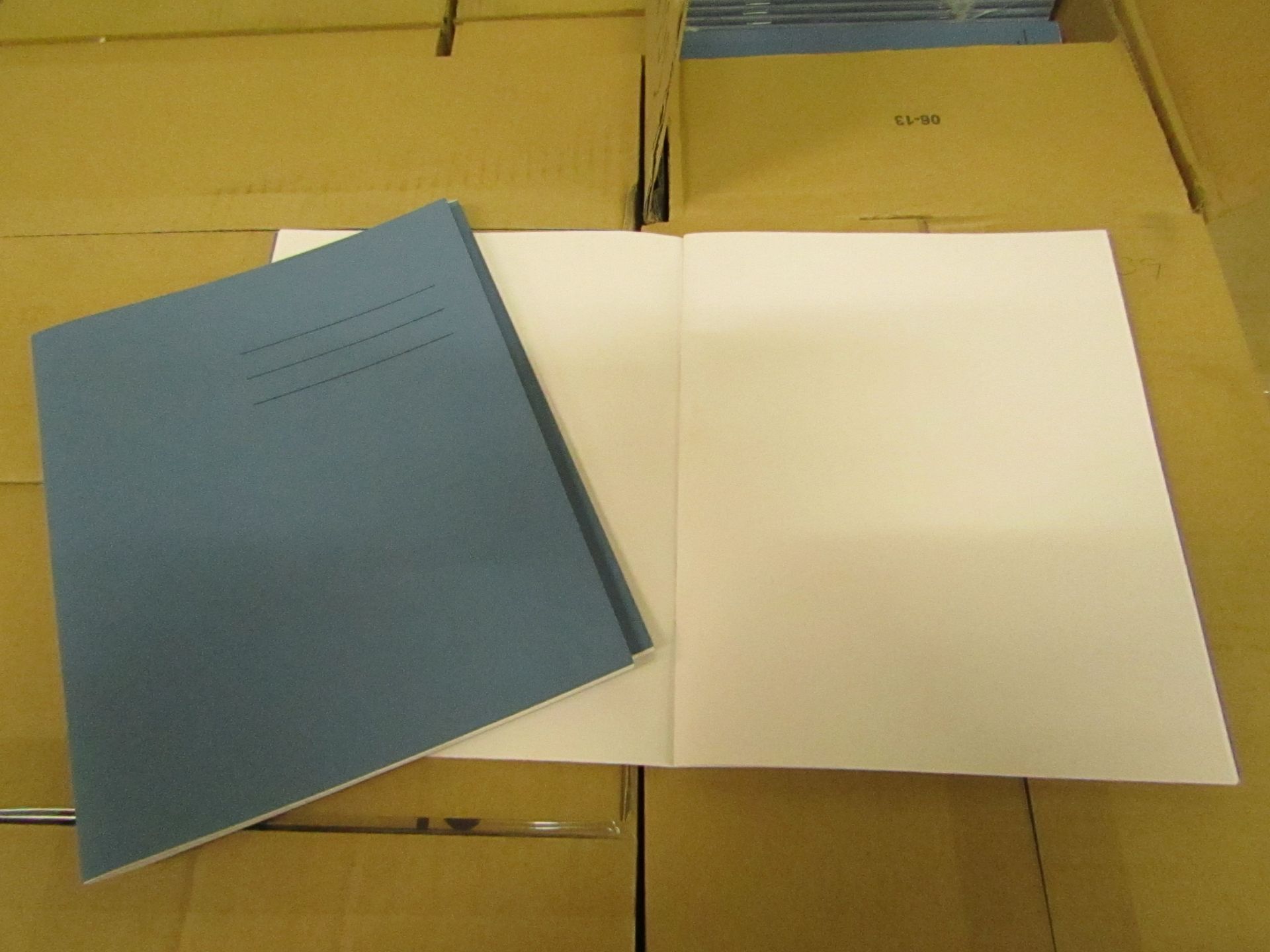 Box of 100 x 48 Page Plain Paper Exercise books. All New & Boxed