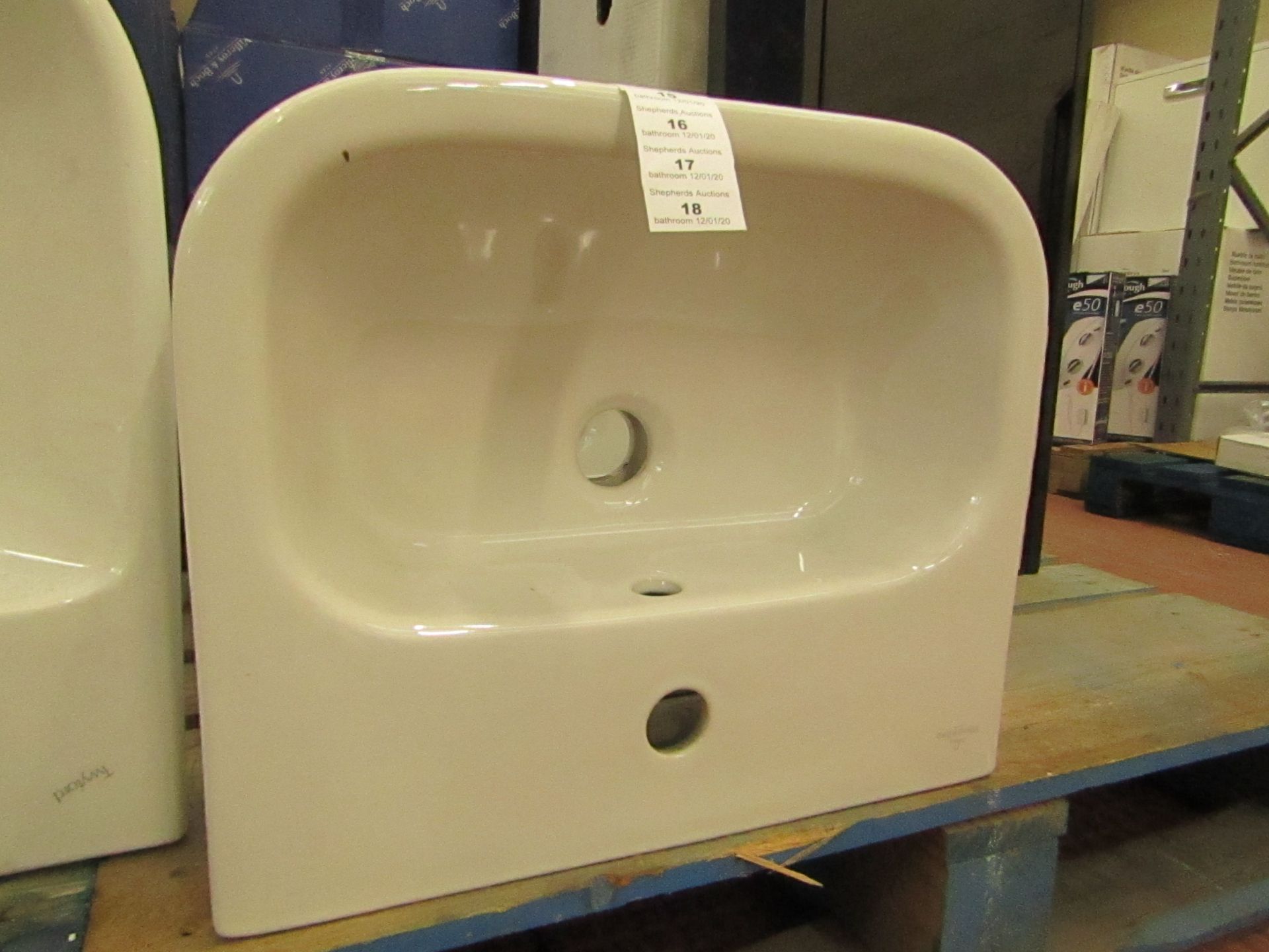 Villeroy and boch 450mm 1 tap hole sink, new