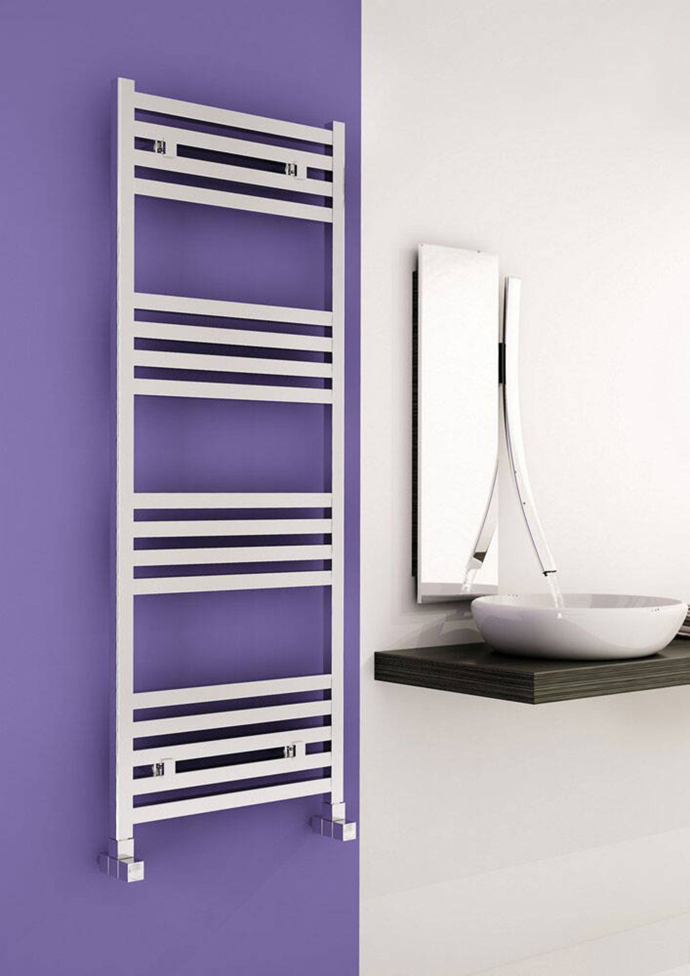 Carisa Radiators Fame Polished Anodized, 500 x 1220mm, unchecked and boxed. Picture is for display - Image 2 of 2