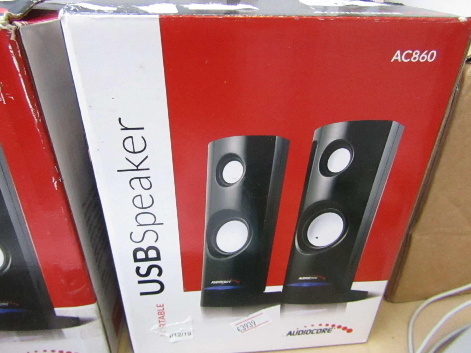 Audiocore - Portable USB Speakers - Unchecked and boxed.