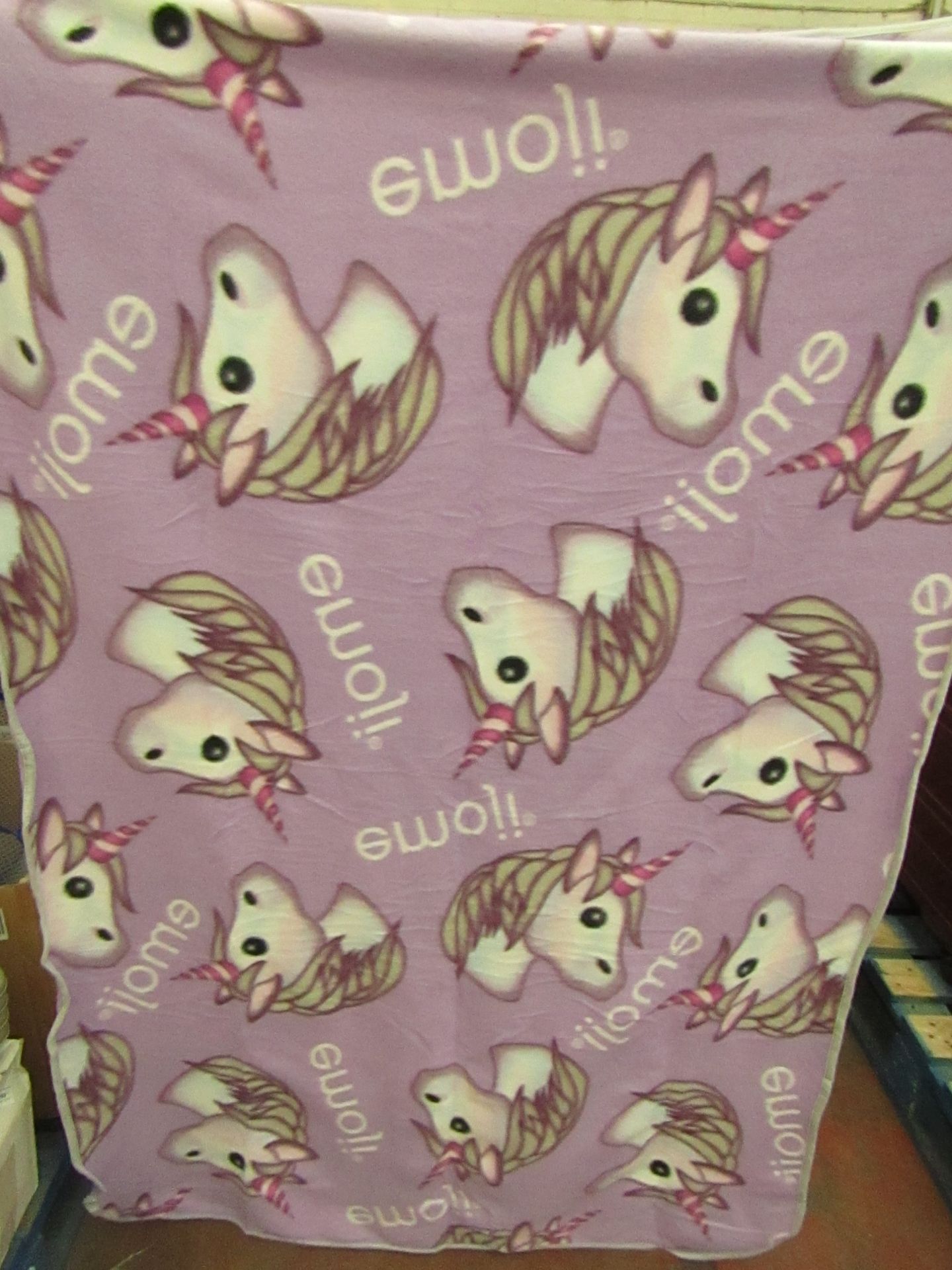 Emoji - Fleece blanket (Unicorn) 100X150cm - Packaged.